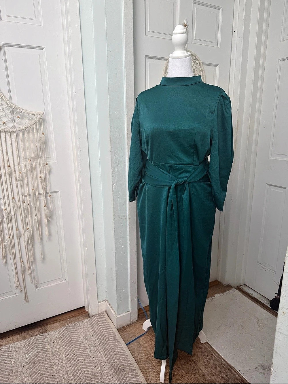 Women's Maxi Wrap Dress in Green Size 6